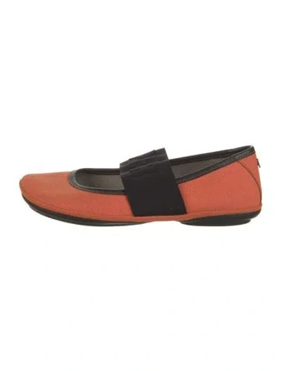 Pre-owned Camper Neoprene Mary Jane Flats In Orange