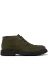 Camper Norman Lace-up Suede Boots In 绿色
