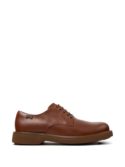 Camper Norman Leather Lace-up Shoes In Brown
