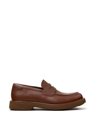 Camper Norman Leather Loafers In Brown