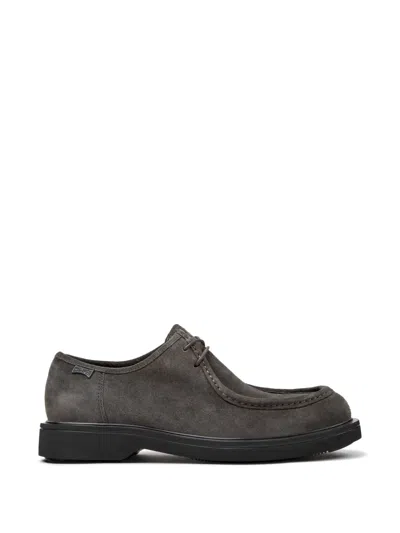 Camper Norman Suede Lace-up Shoes In Gray
