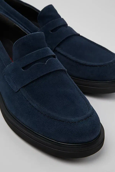 Camper Norman Suede Loafer In Navy, Men's At Urban Outfitters