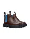 Camper Norte Elastic-panel Leather Ankle Boots In Brown