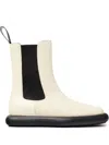 Camper Chelsea Wave Ankle Boots In White