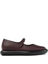 Camper Onda Buckle-strap Leather Ballet Flats In Brown