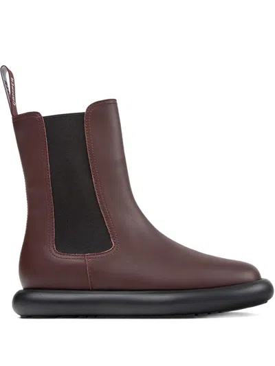 Camper Onda Elastic-panelled Platform Boots In Red
