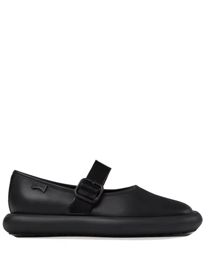 Camper Leather Ballerina Shoes In Nero