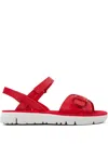 Camper Oruga Buckle Sandals In Animal Print