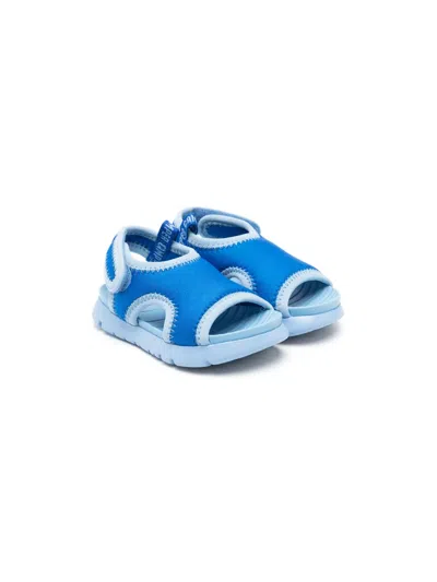 Camper Babies' Oruga Contrast-trim Touch-strap Sandals In Blue