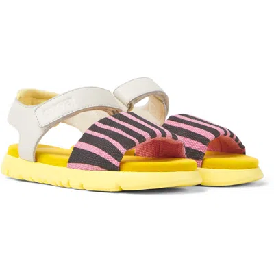 Camper Kids' Sandals For Girls In Pink,grey,white