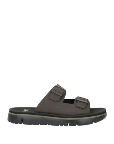 Camper Oruga Sandal Man Sandals Dark Brown Size 10 Soft Leather