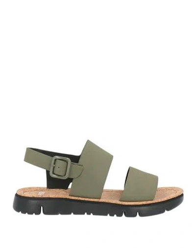 Camper Oruga Sandal Woman Sandals Military Green Size 9 Calfskin