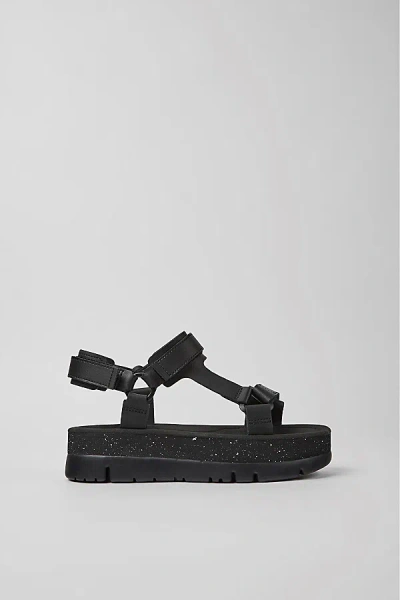 Camper Lasted Leather Sandals In Black