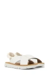 Camper Oruga Crossover Leather Sandals In White