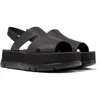 Camper Oruga Up Platform Sandal In Black