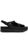 Camper Oruga Up Open Toe Sandals In Black