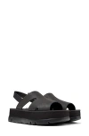 Camper Oruga Up Platform Sandal In Black