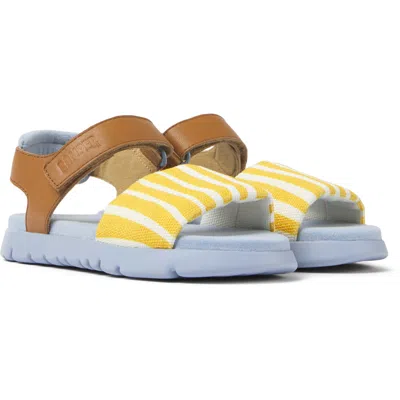 Camper Kids' Sandals For Girls In White,orange,brown