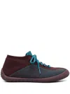 Camper Path Knitted Lace-up Sneakers In Brown