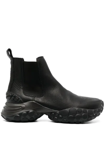 Camper Chelsea-boots Aus Strukturiertem Leder In Black