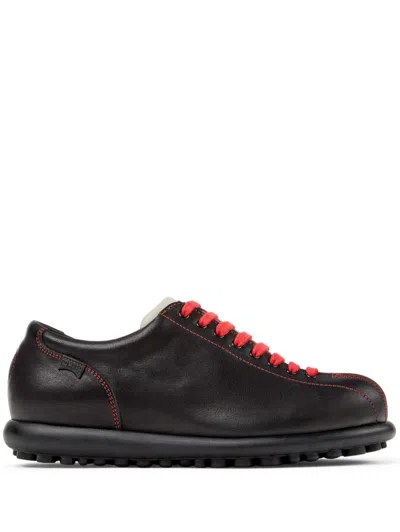 Camper Pelotas Ariel Hella Leather Lace-up Shoes In Black