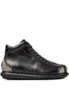 Camper Pelotas Ariel Leather Lace-up Sneakers In Gray