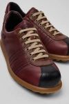 Camper Pelotas Ariel Leather Sneaker In Maroon, Men's At Urban Outfitters In Burgundy