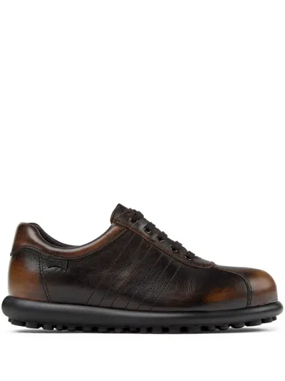 Camper Pelotas Ariel Leather Sneakers In Brown