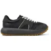 Camper Pelotas Athens Leather Suede Sneakers In Black