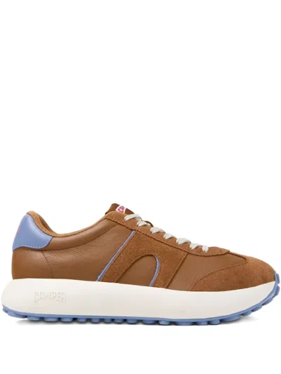 Camper Pelotas Athens Leather Suede Sneakers In Brown