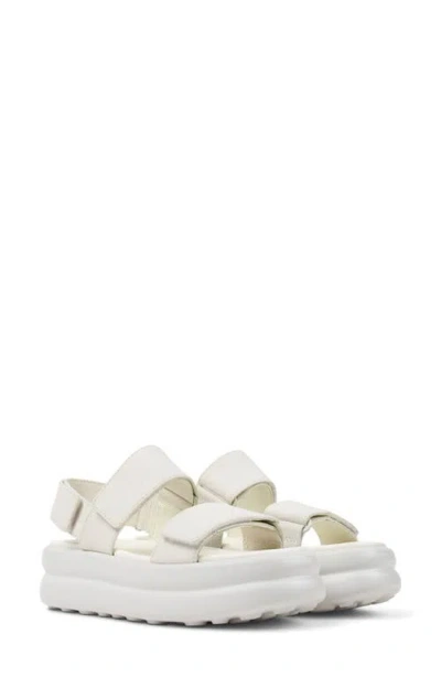 Camper Pelotas Flota Up Platform Sandal In White