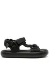 Camper Pelotas Flota Touch-strap Sandals In 黑色
