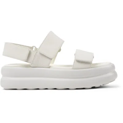 Camper Pelotas Flota Up Platform Sandal In White