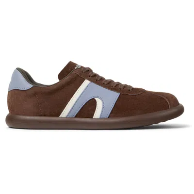 Camper Pelotas Soller Suede Sneakers In Brown