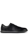 Camper Pelotas Soller Round-toe Leather Sneakers In Black