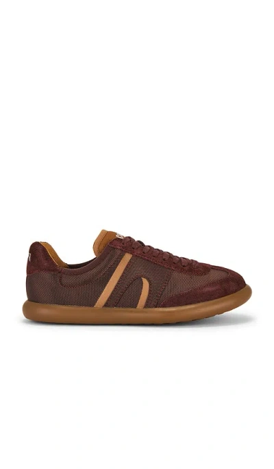 Camper Pelotas Soller Suede Sneakers In Burgundy