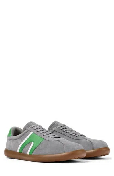 Camper Pelotas Rubber-sole Leather Sneakers In Medium Gray