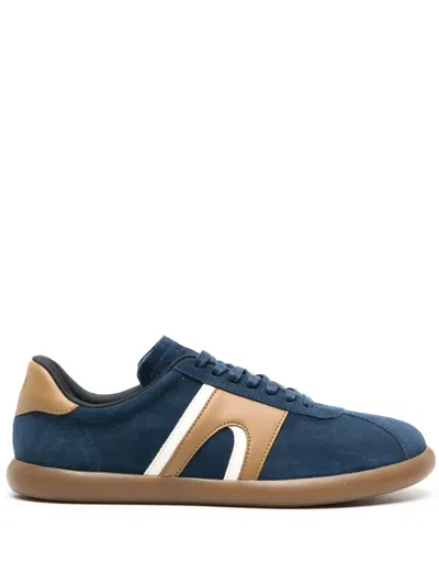 Camper Pelotas Soller Suede Sneakers In Dark Blue