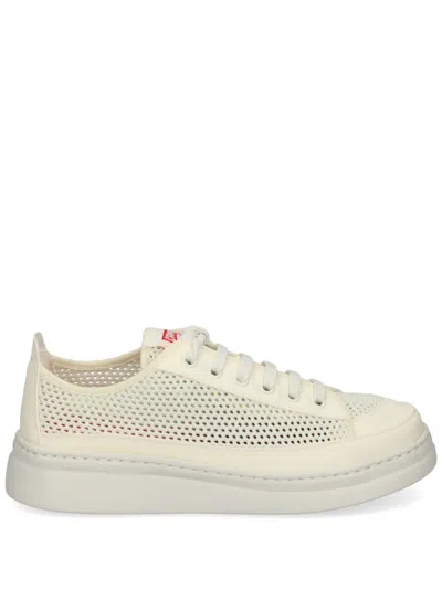 Camper Perforated Lace-up Sneakers In White