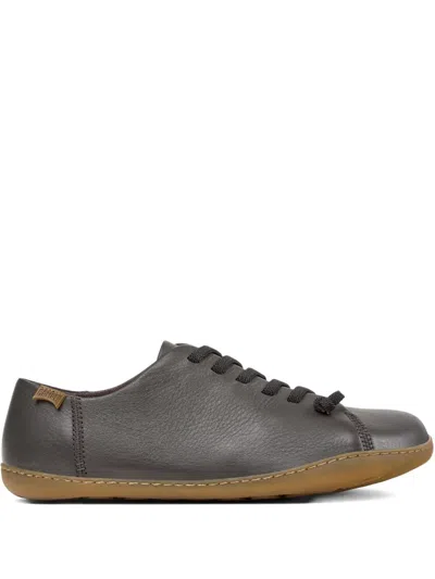Camper Peu Cami Lace-up Leather Sneakers In Gray