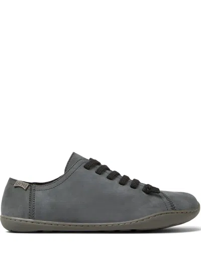 Camper Peu Cami Lace-up Nubuck Leather Sneakers In Blue