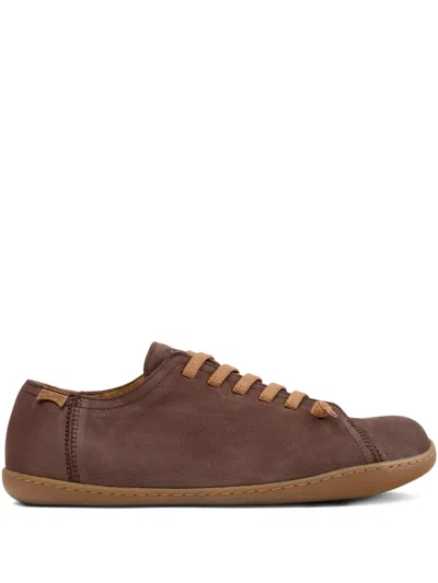 Camper Peu Cami Leather Sneakers In Brown
