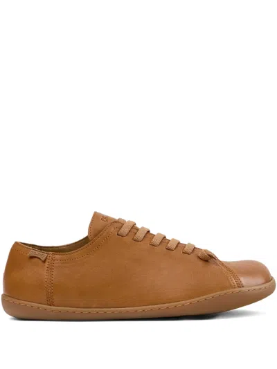 Camper Peu Cami Leather Sneakers In Brown