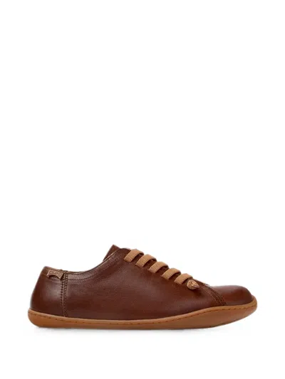 Camper Peu Cami Leather Sneakers In Brown