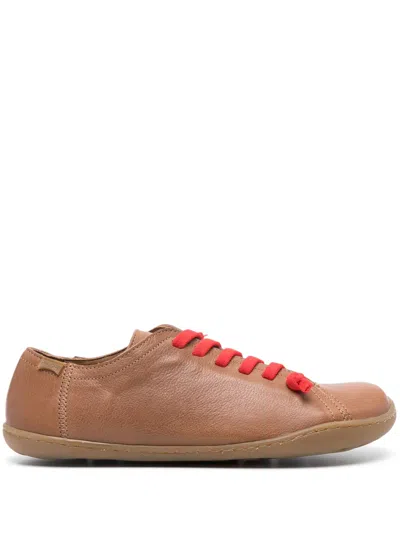 Camper Peu Cami Leather Sneakers In Brown