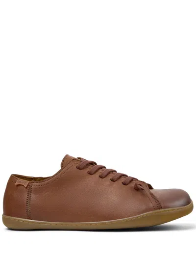 Camper Peu Cami Leather Sneakers In Brown