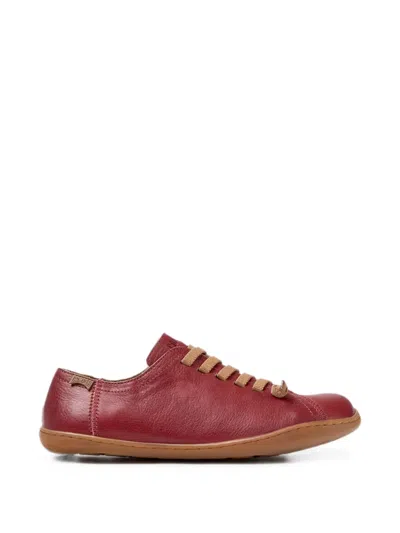 Camper Peu Cami Leather Sneakers In Burgundy