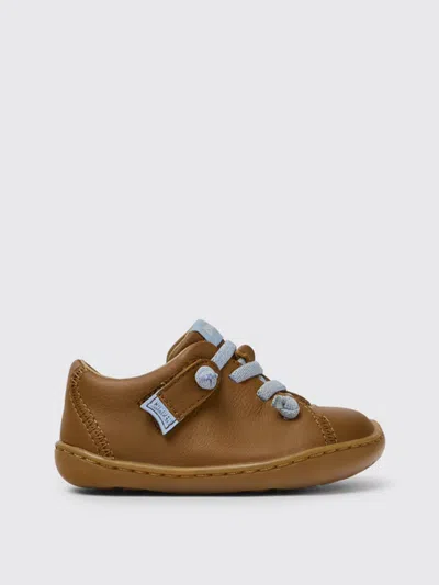 Camper Kids' Peu  Trainers In Calfskin In Brown