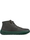 Camper Peu Lace-up Leather Ankle Boots In Gray