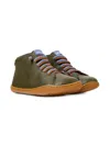 Camper Peu Lace-up Leather Ankle Boots In Green